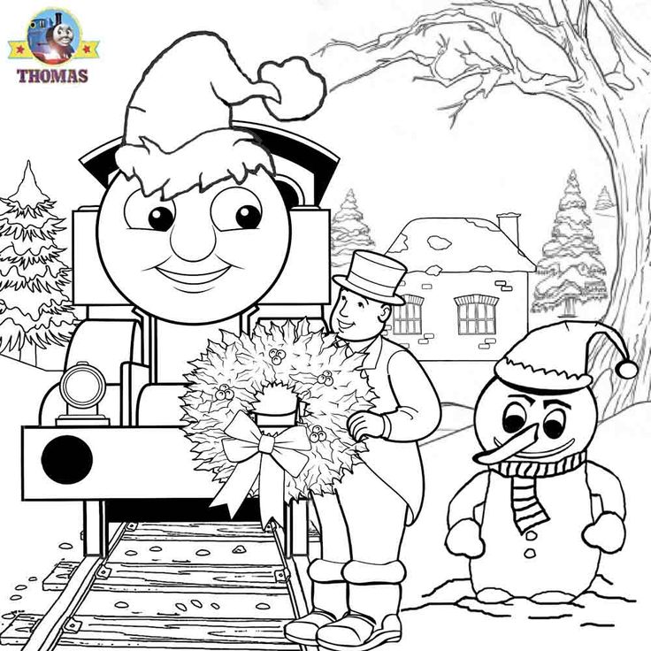 Thomas And Friends Coloring Pages  Thomas Train Coloring Pages Printable Christm… Wallpaper