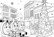 Thomas The Train Printable Winter Coloring Pages For Kids - Winter ...