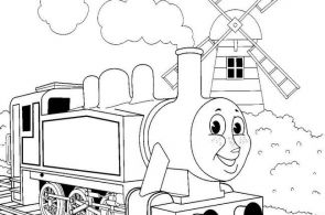 Thomas-de-trein kleurplaat - Thomas train coloring