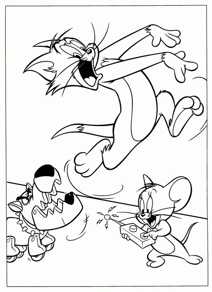 Tom and Jerry Cartoon Coloring Pages Wallpaper
