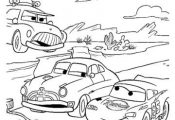 Track Race Cartoon Car Coloring Page