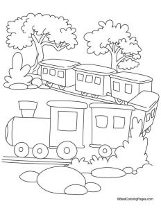 Train Car Coloring Sheet | BubaKids.com