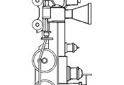 Train coloring page - Old engine