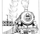 Trains and Railroads Coloring pages - Railroad Train coloring | BlueBonkers