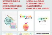 View this complete back to school printables list for your organizing needs. Sch...