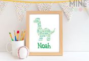 What boy doesn't love dinosaurs? And this cute dino print is available not o...