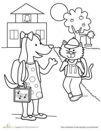 Worksheets: Back to School Coloring Page Wallpaper