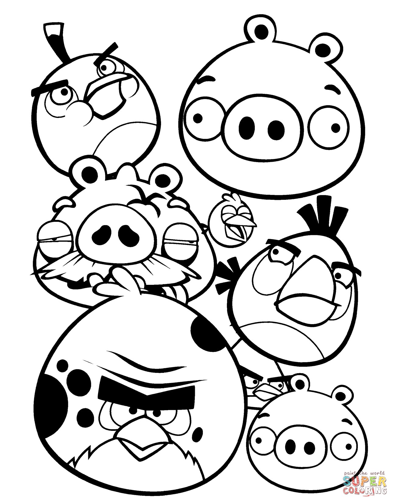 Angry Birds Coloring Page Wallpaper
