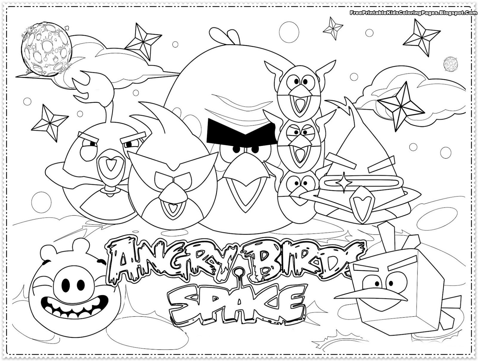Angry Birds Coloring Pages Space Wallpaper