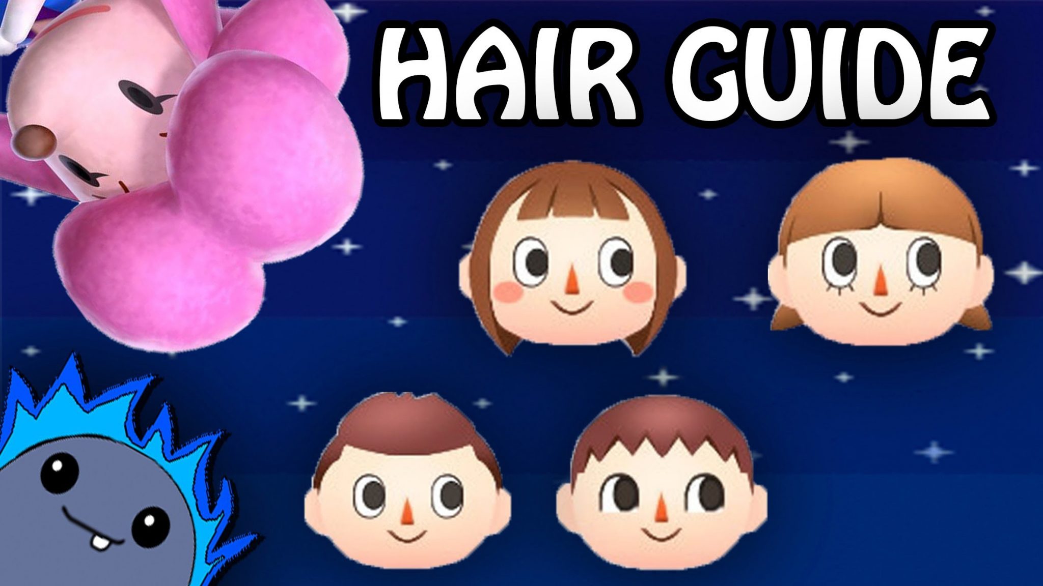 Animal Crossing New Leaf Hair Guide Colors | BubaKids.com