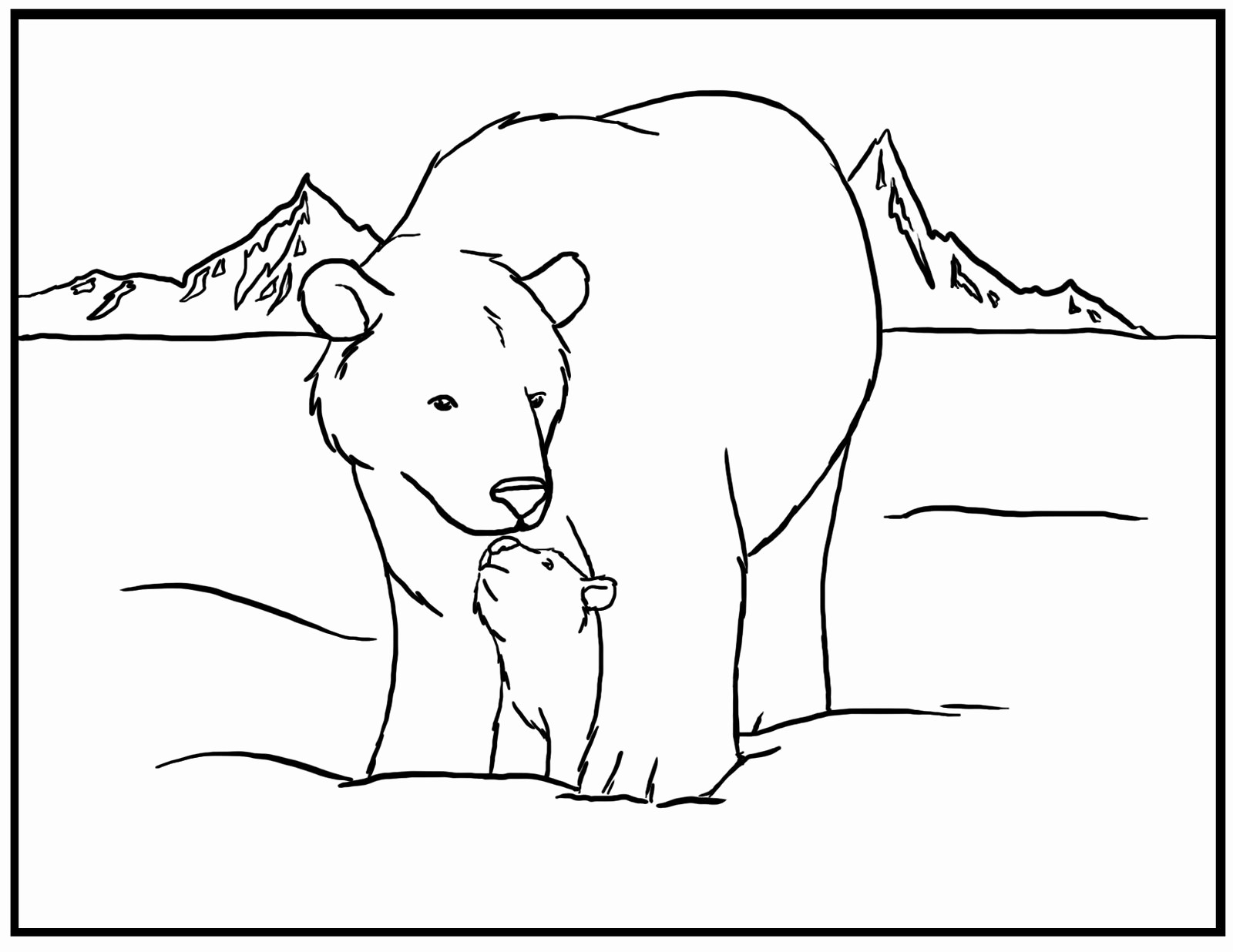 Arctic Animals Printable Coloring Pages