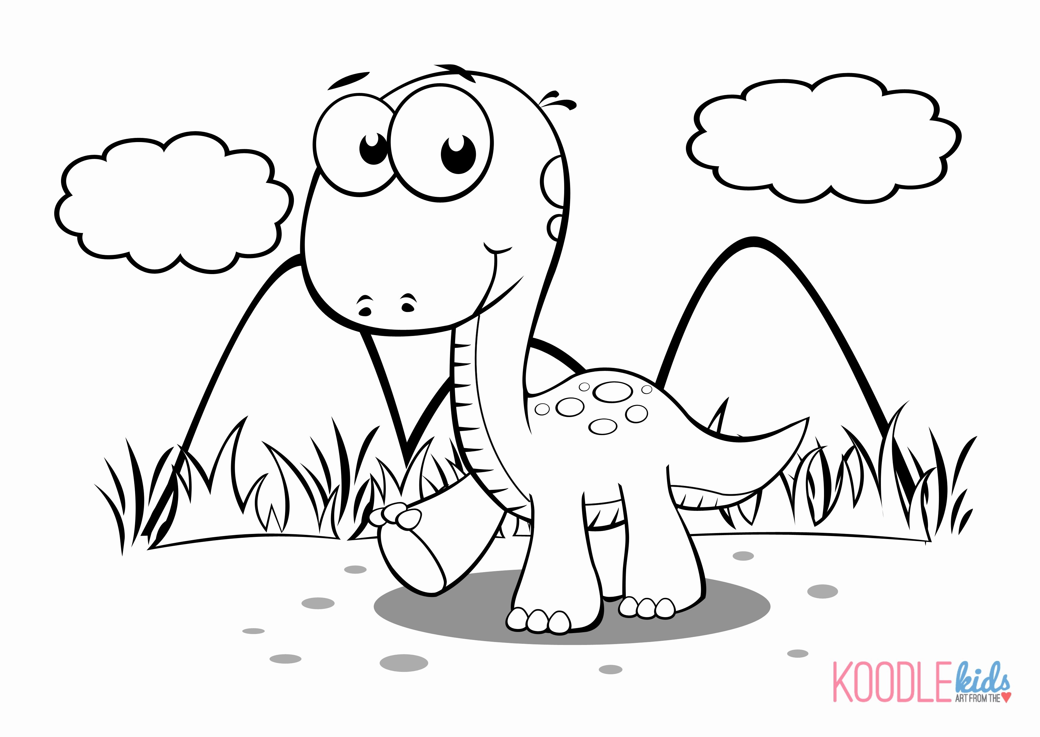 Baby Dinosaur Coloring Pages Pdf   BubaKids.com