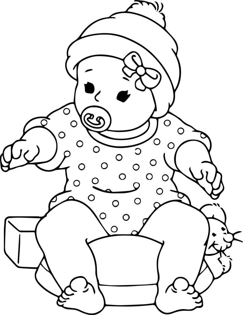 Baby Doll Coloring Page Wallpaper