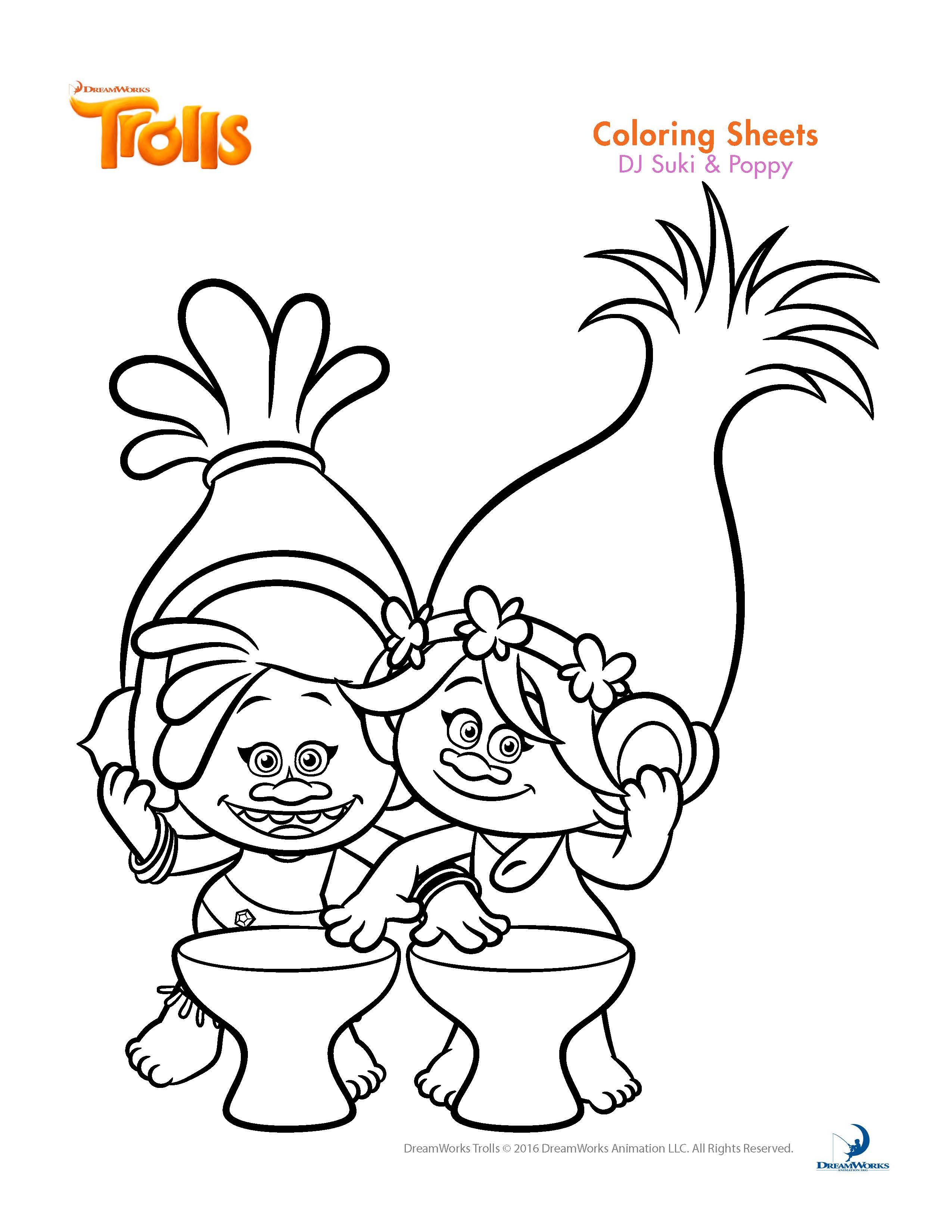 Baby Trolls Coloring Pages