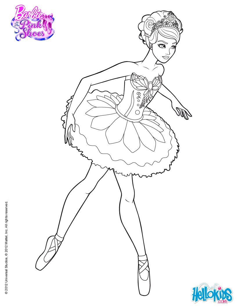 Barbie Ballerina Coloring Pages Wallpaper