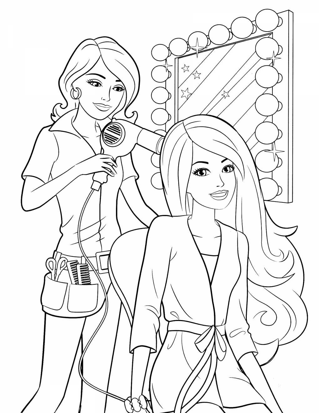 Barbie Coloring Pages to Print Wallpaper