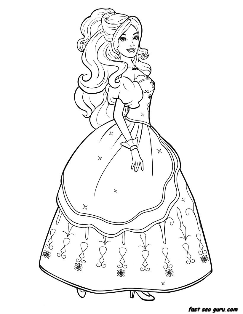 Barbie Doll Coloring Pages Wallpaper