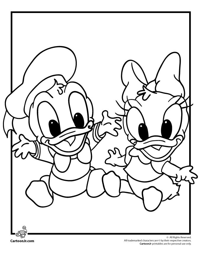 Disney Babies Coloring Pages Donald and Daisy Duck Baby Disney Coloring Pages … Wallpaper