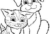 Cat and Dog Coloring Pages Cat and Dog Coloring Pages