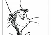 Cat In the Hat Face Coloring Pages Cat In the Hat Face Coloring Pages