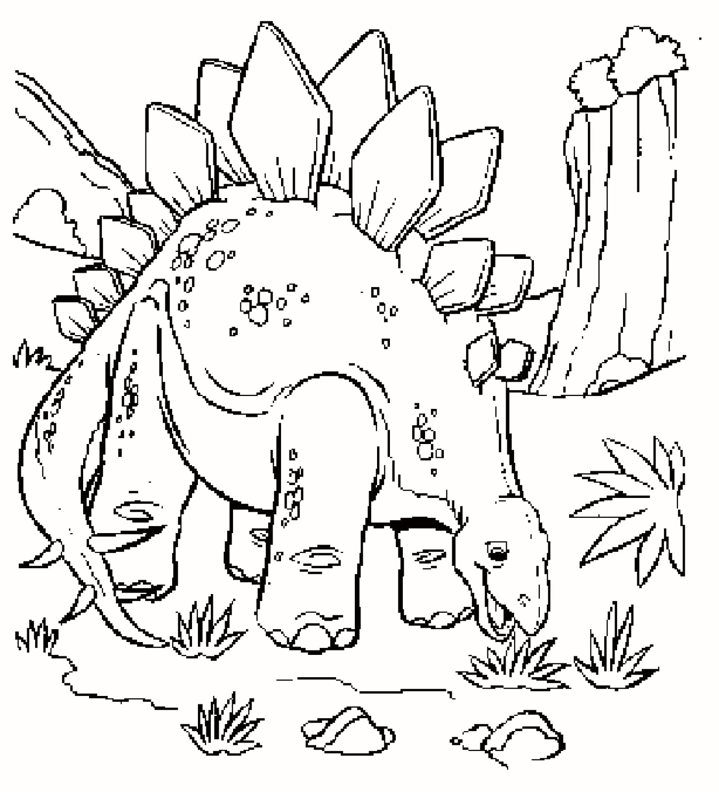 Coloring Book Pages Dinosaurs Wallpaper