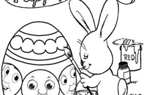 coloring cartoon Easter face | … Easter coloring pictures of Thomas the train ...
