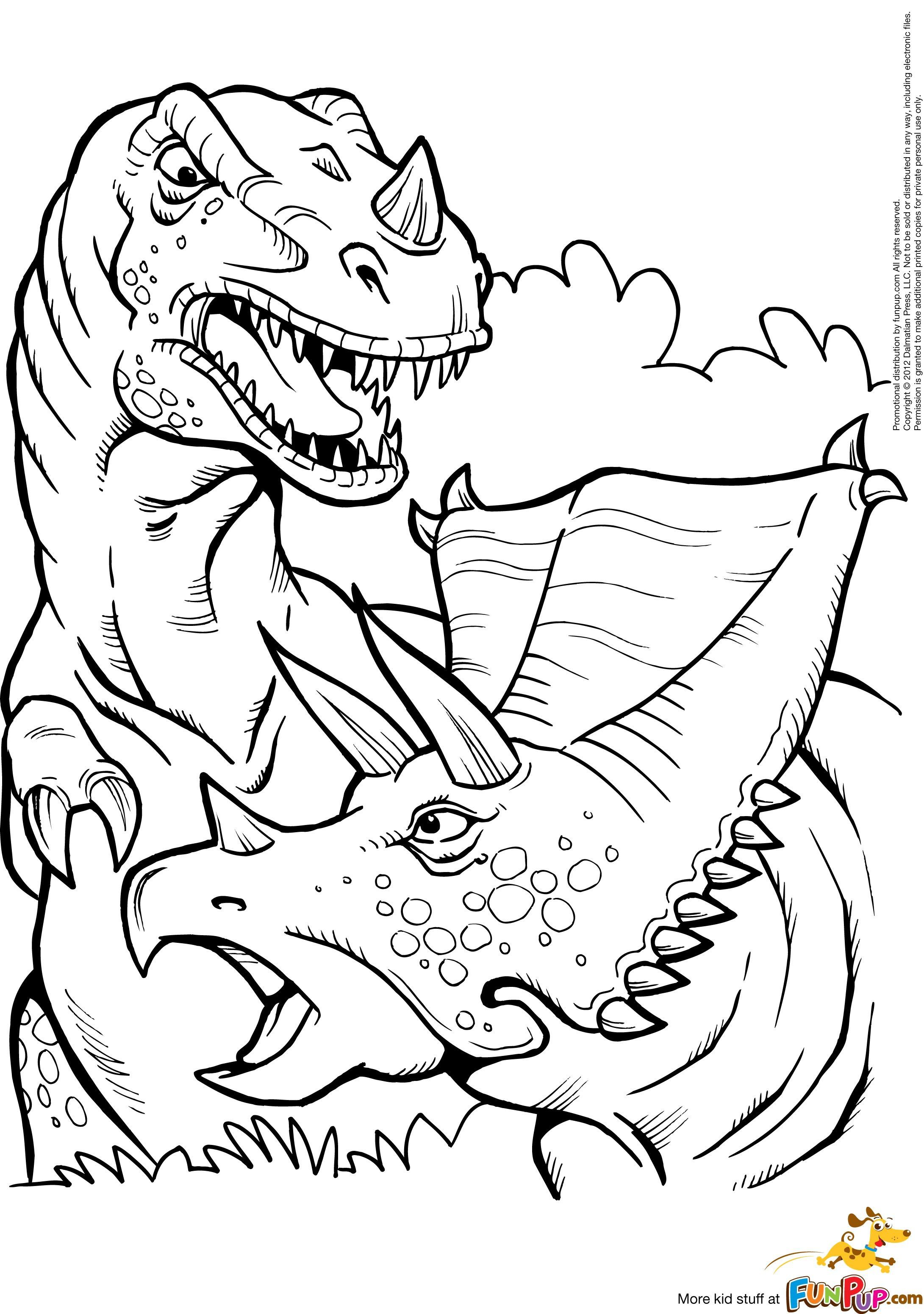 Coloring Dinosaurs T Rex Wallpaper
