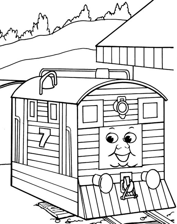 coloring page Thomas the Train – Thomas the Train Wallpaper