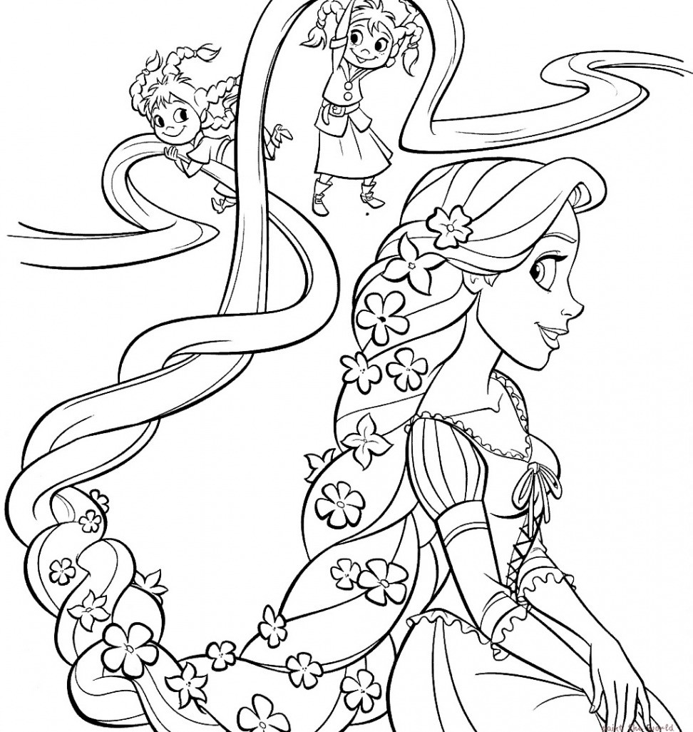 Coloring Pages Disney Princess Rapunzel Wallpaper