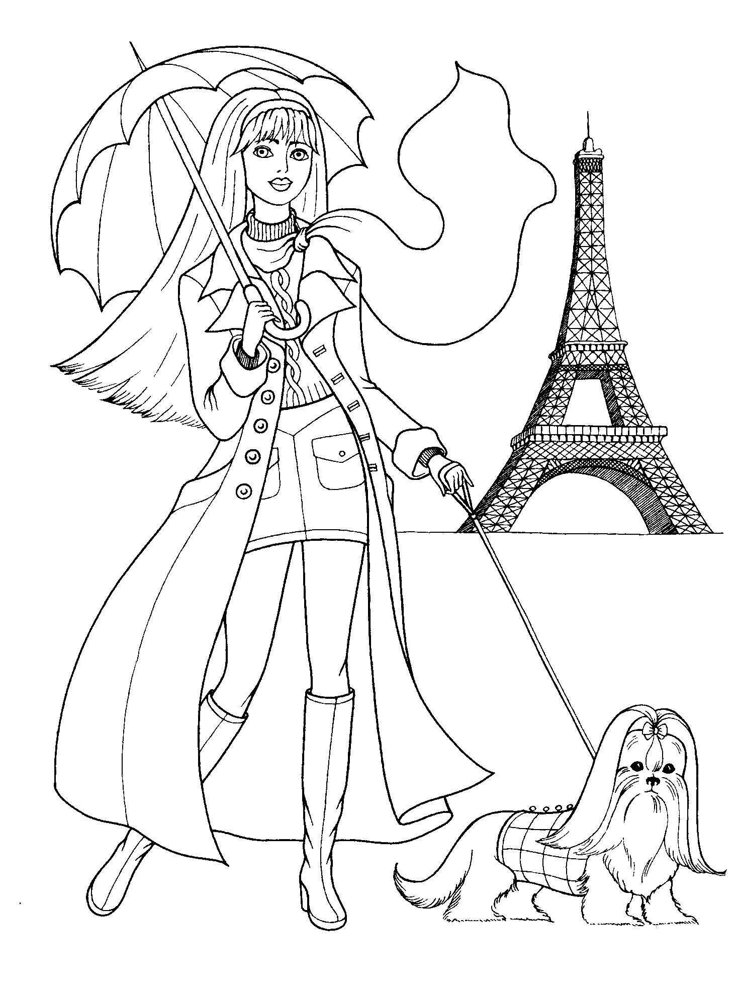 Coloring Pages Fashion Girls Wallpaper