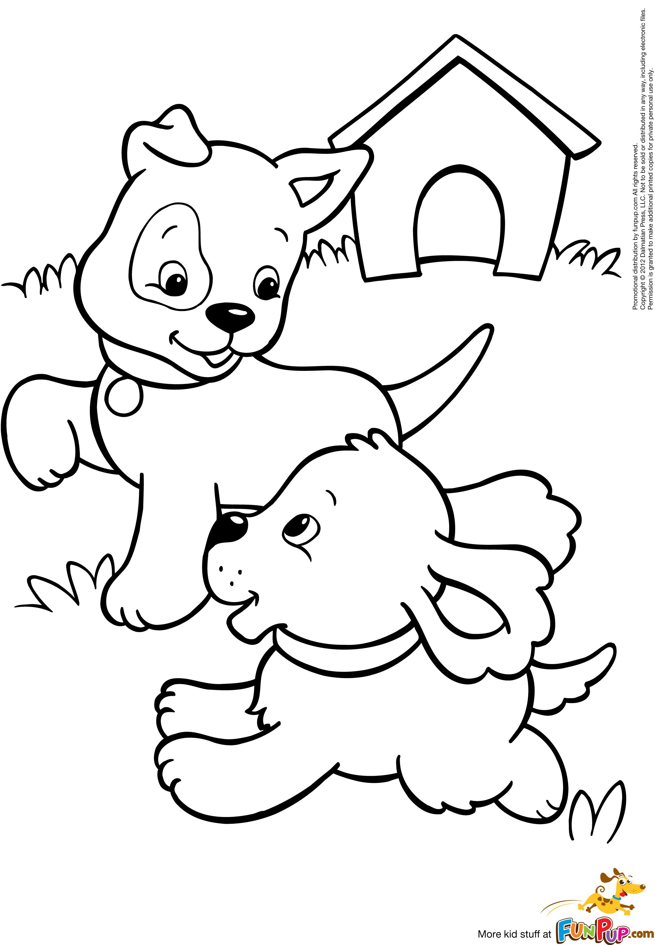 Coloring Pages Of Cute Dogs and Puppies Wallpaper