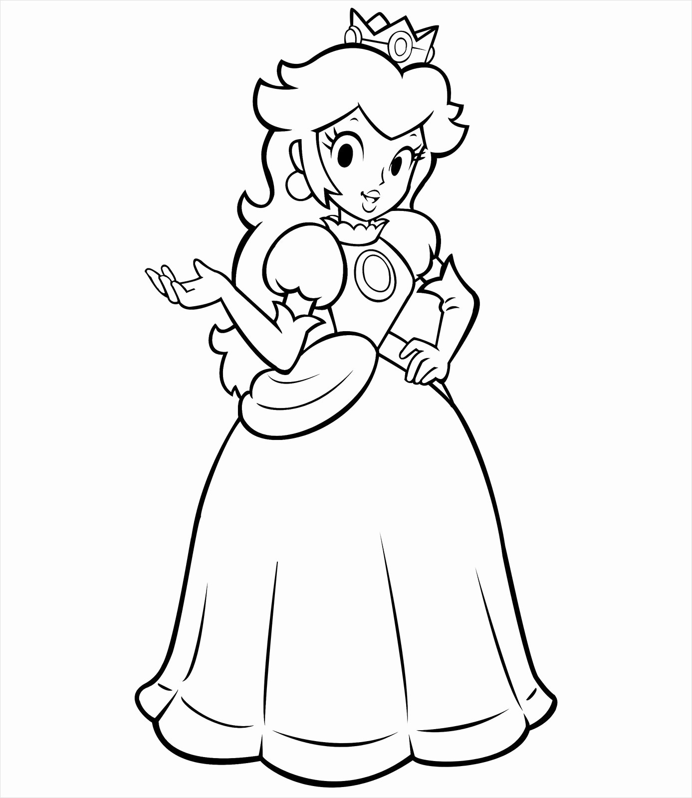 Coloring Pages Of Princess Peach and Princess Daisy Wallpaper