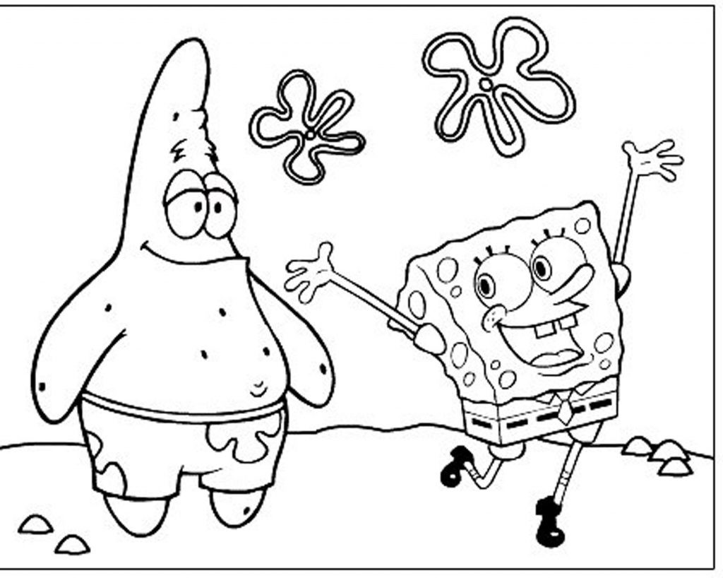 Coloring Pages Of Spongebob and Patrick as Babies Wallpaper