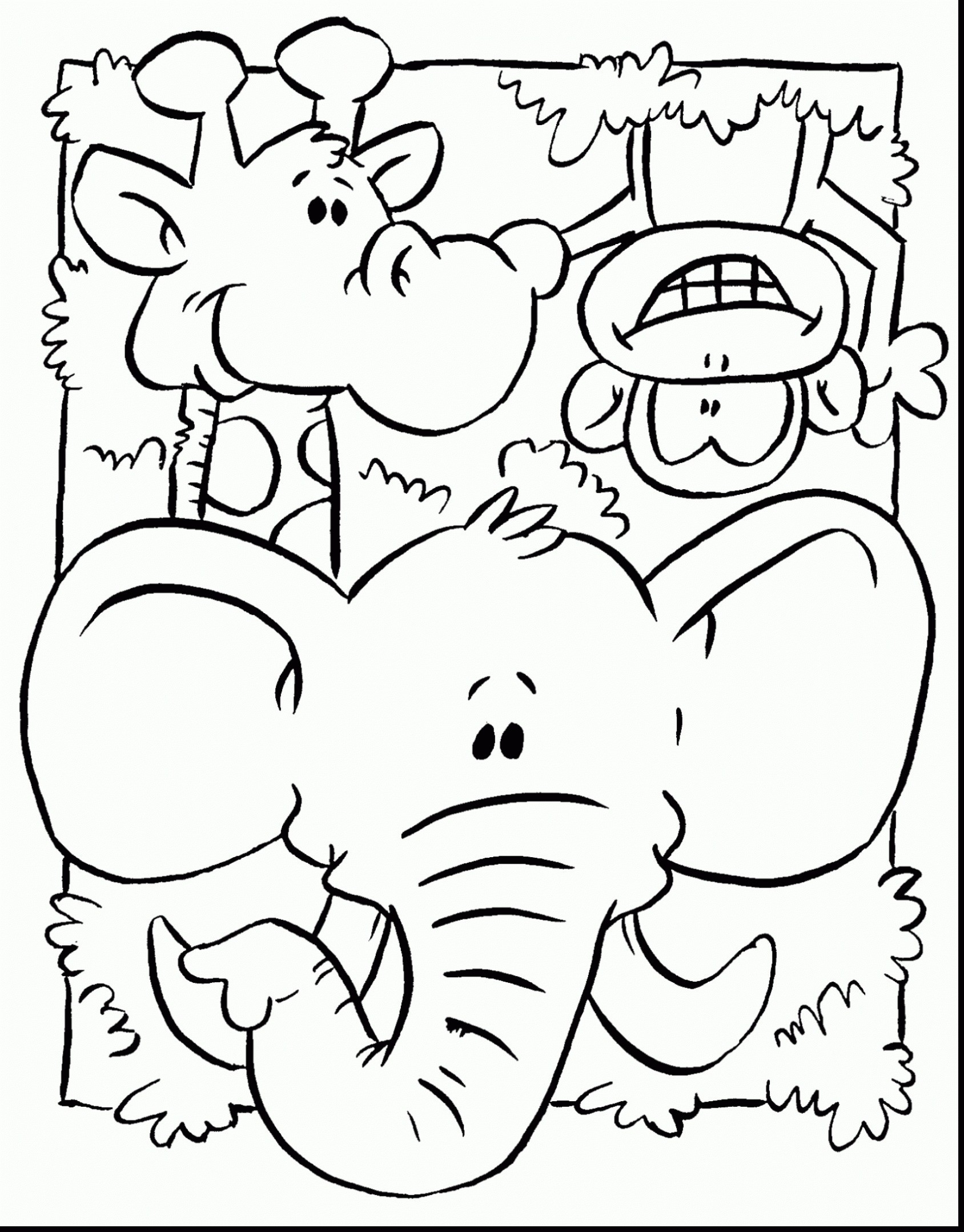 Coloring Pages Of Zoo Animals Wallpaper