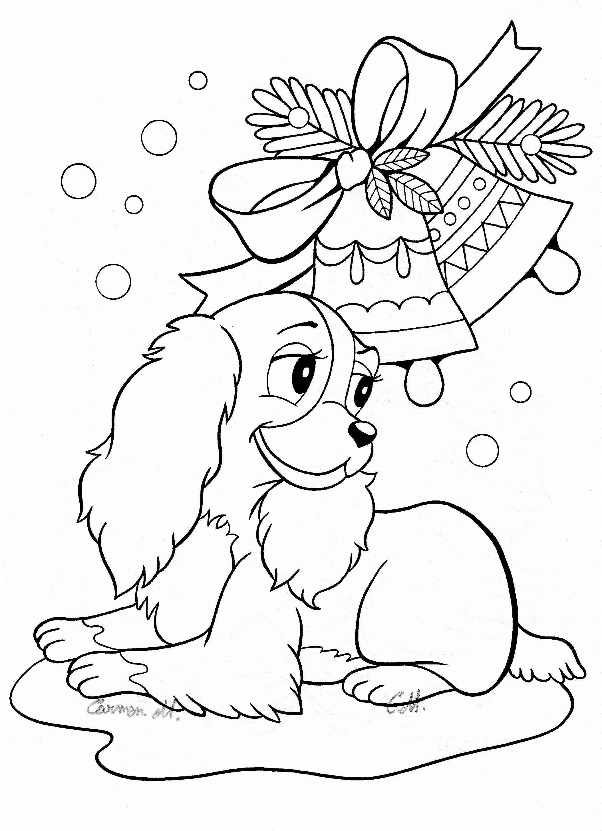 Cute Dog Coloring Pages Wallpaper