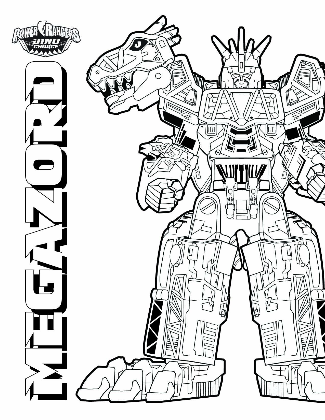 Dino Charge Coloring Pages Wallpaper