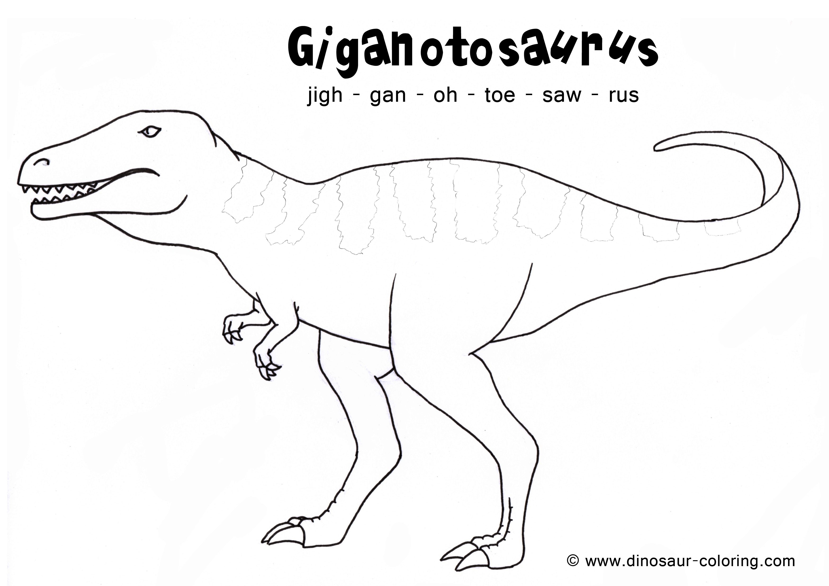 Dinosaur Coloring Pages Giganotosaurus