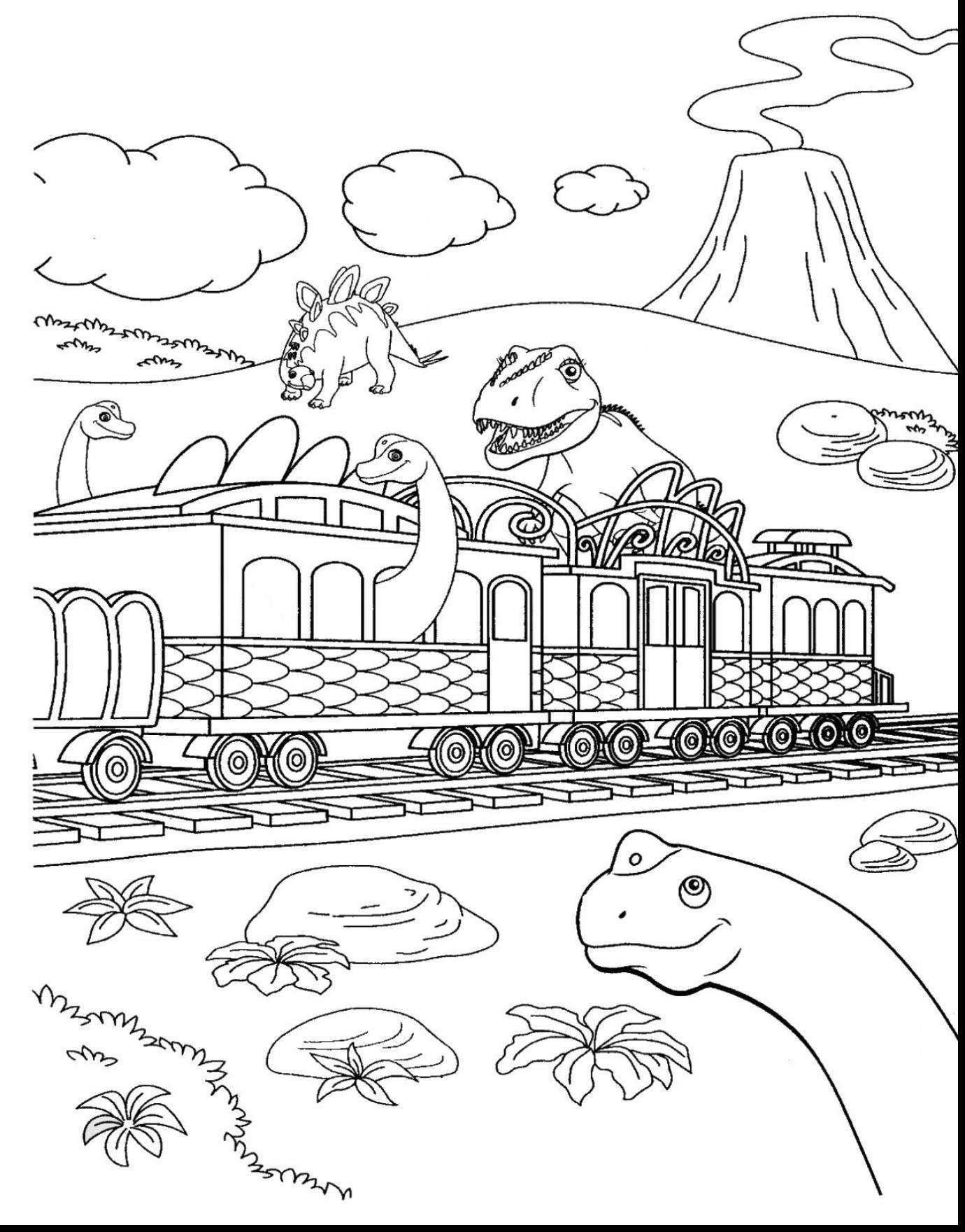 Dinosaurs Train Coloring Pages Wallpaper