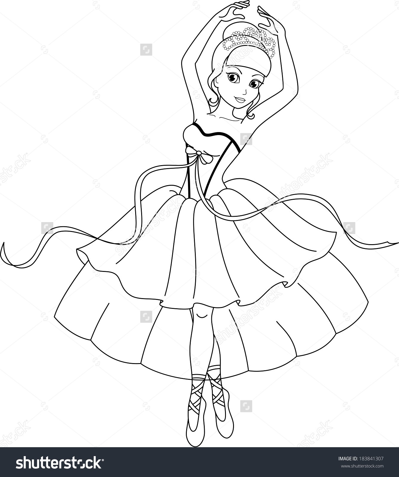 Disney Princess Ballerina Coloring Pages