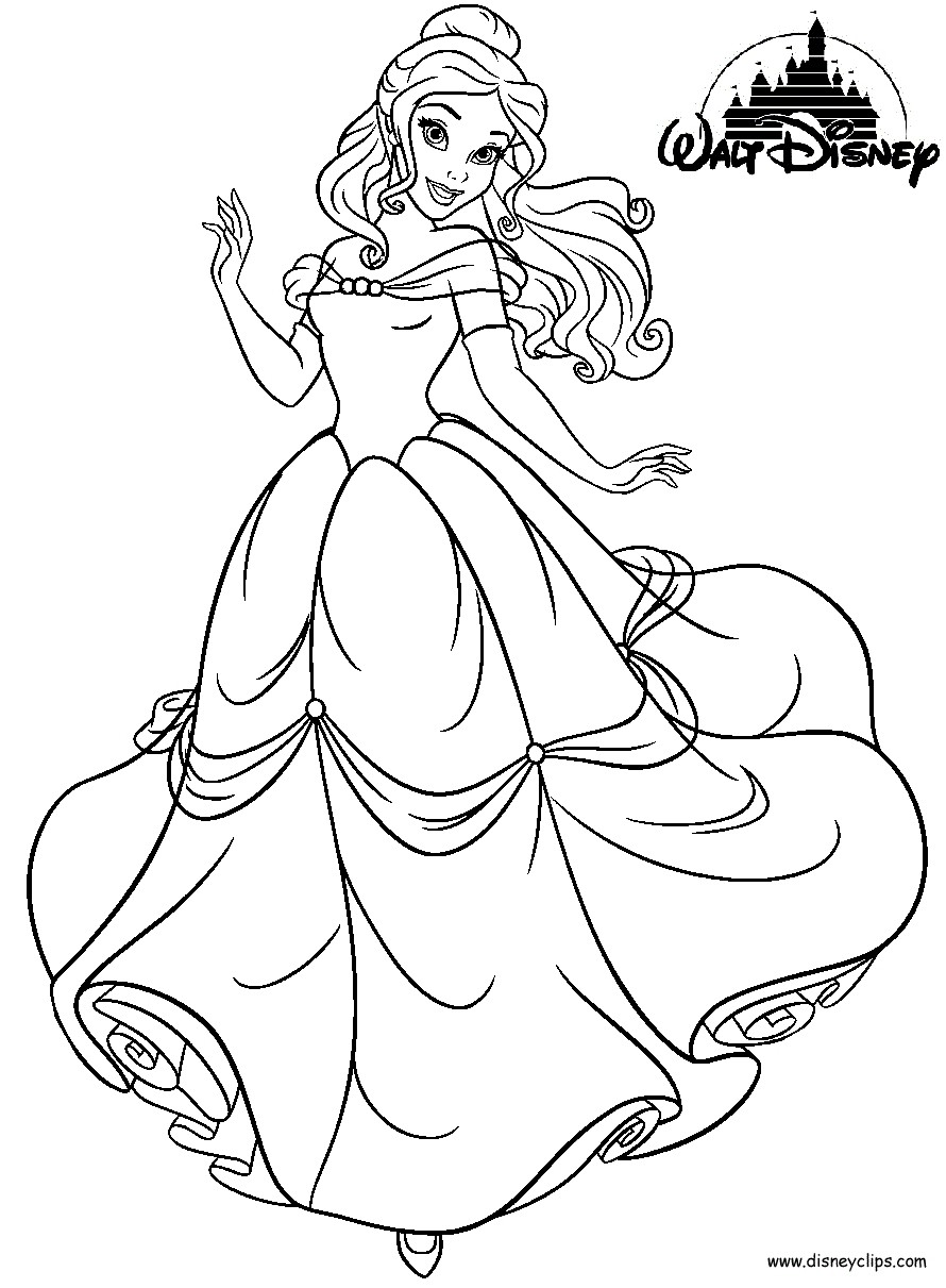 disney-princess-coloring-pages-belle-of-disney-princess-coloring-pages-belle Disney Princess Coloring Pages Belle Cartoon 