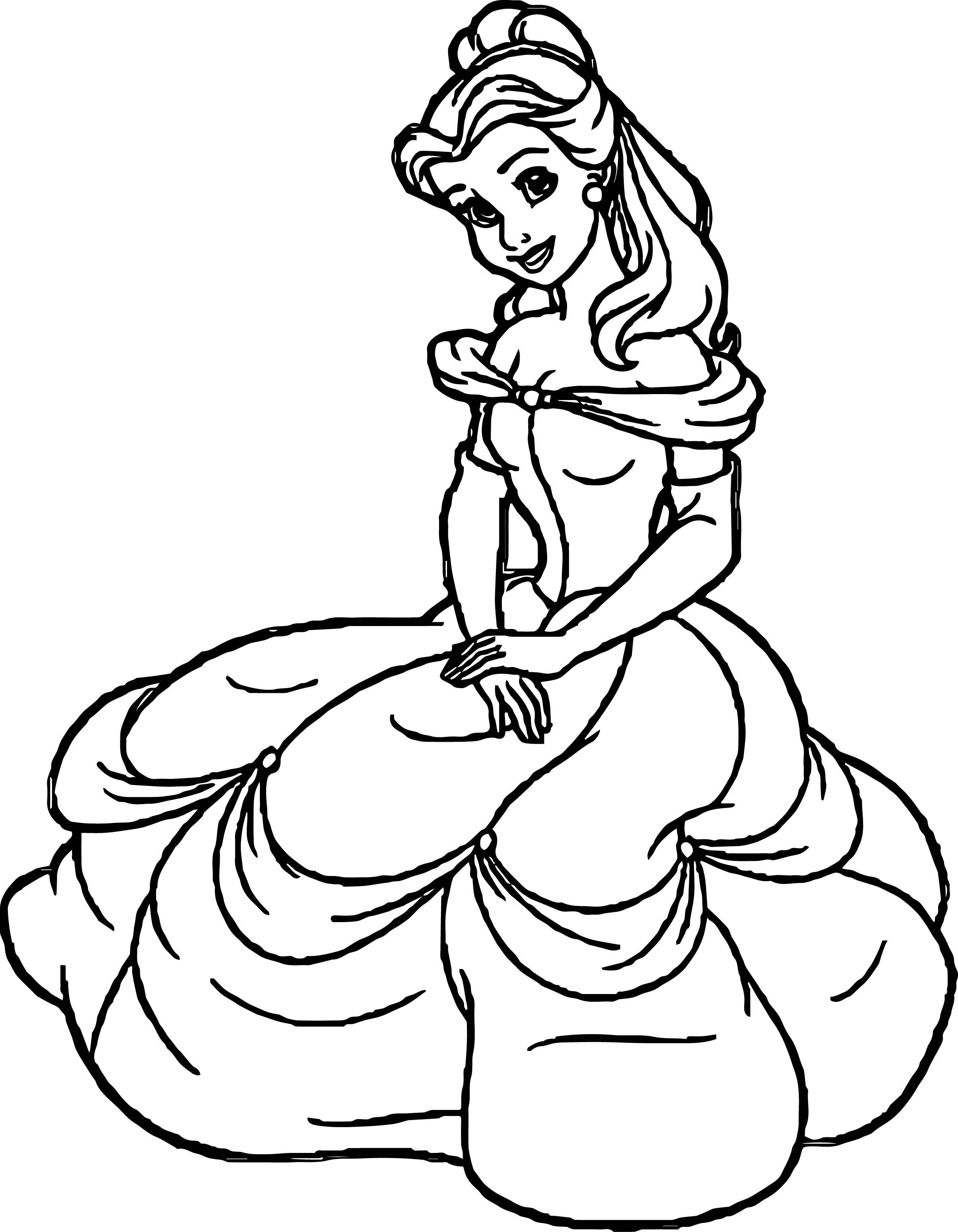Disney Princess Coloring Pages Easy Wallpaper