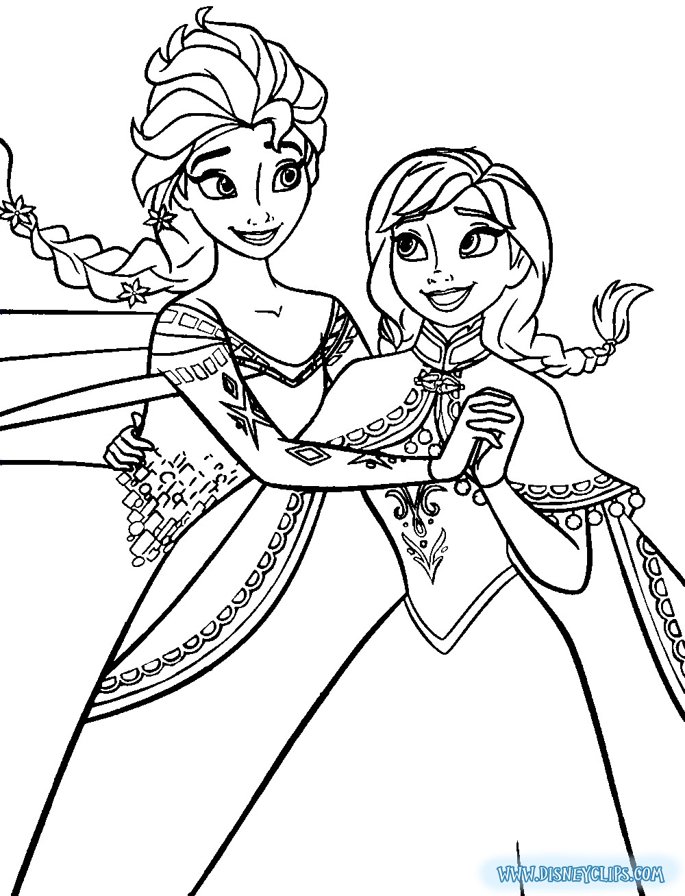 Disney Princess Coloring Pages Frozen Elsa and Anna Wallpaper
