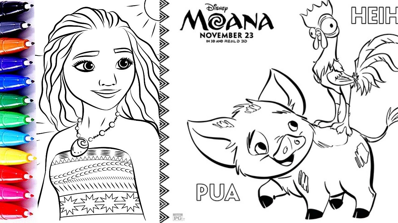 Disney Princess Coloring Pages Moana