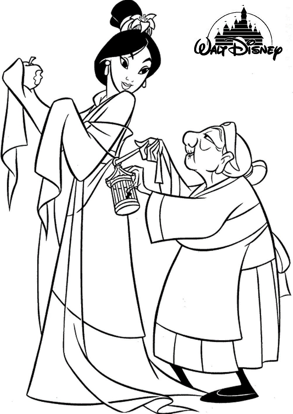 Disney Princess Coloring Pages Mulan