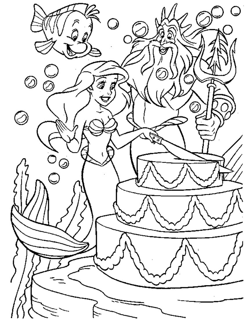 Disney Princess Happy Birthday Coloring Pages Wallpaper