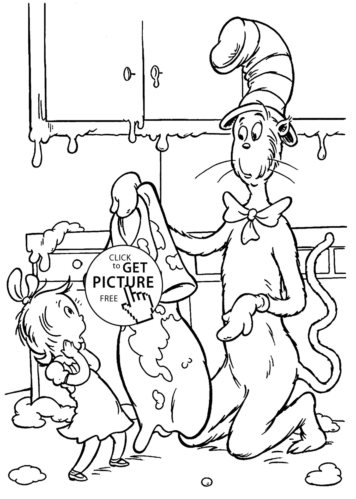 Dr Seuss Coloring Pages Cat In the Hat Wallpaper