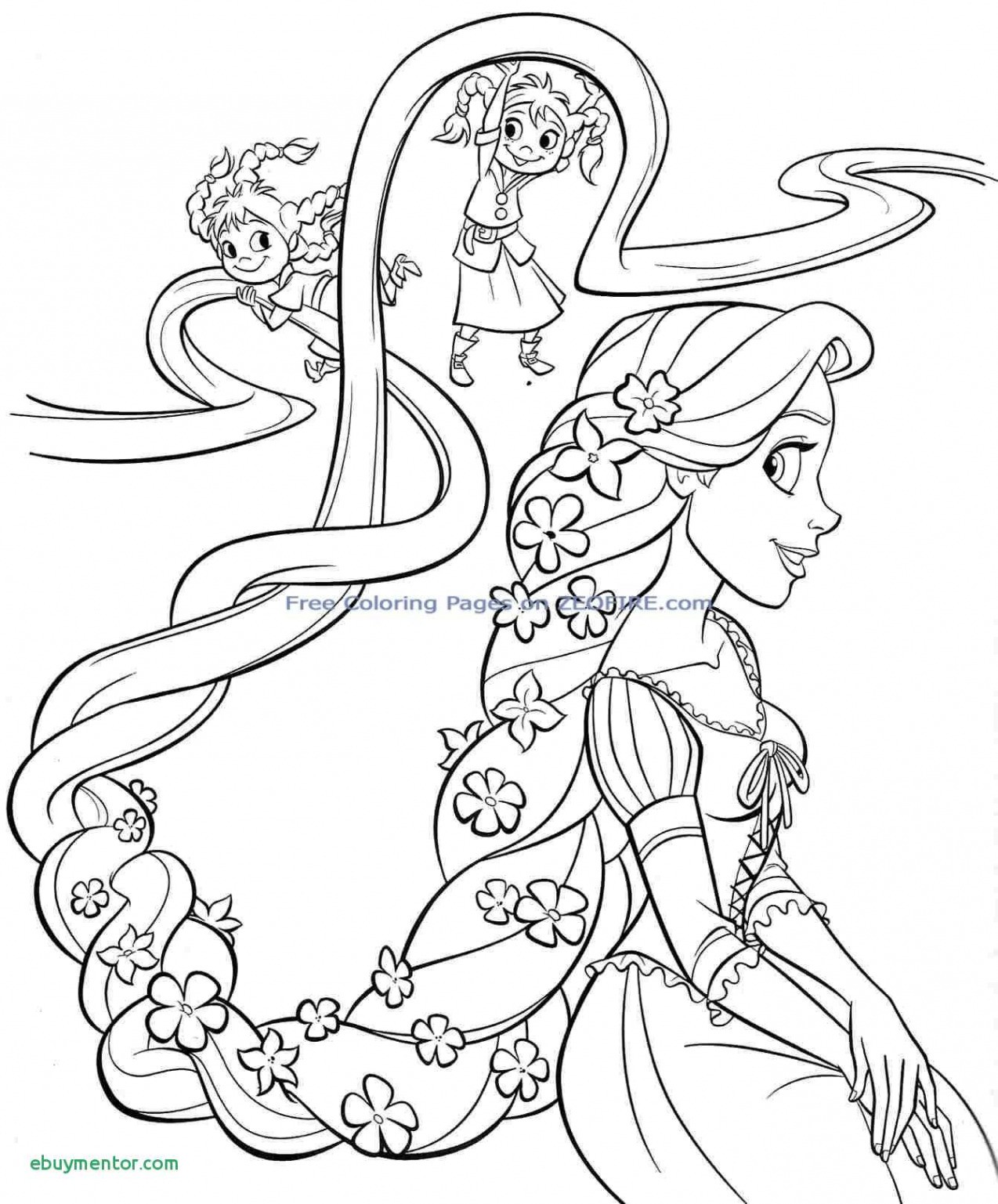 Easy Princess Coloring Page Wallpaper