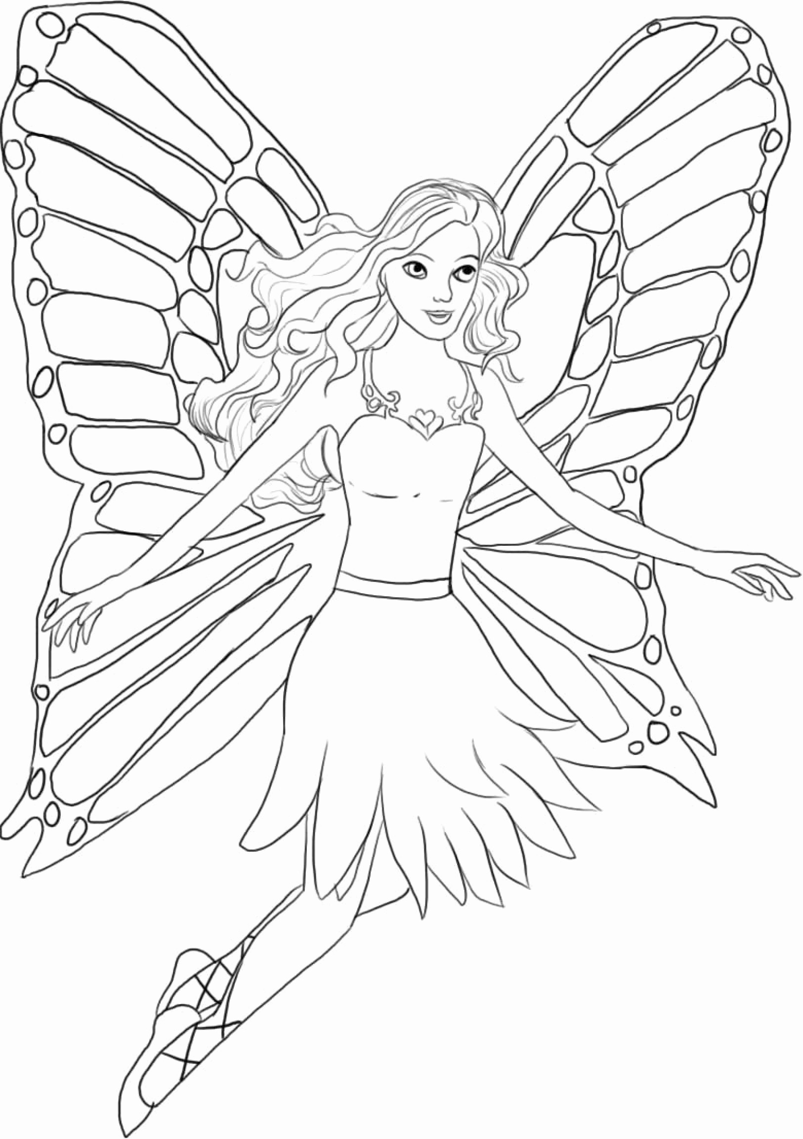 Fairy Princess Coloring Pages Wallpaper