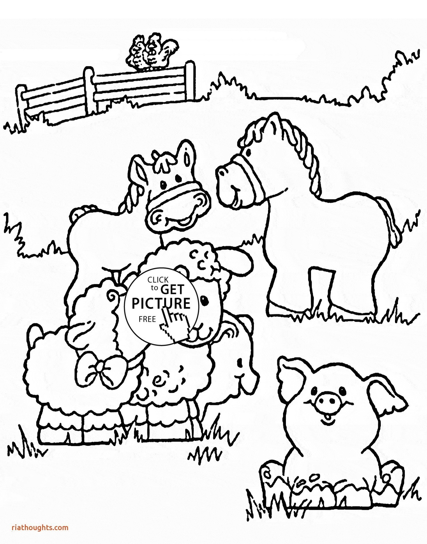 Farm Animal Coloring Sheets Wallpaper