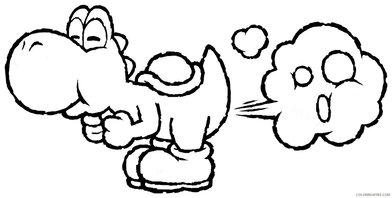 yoshi coloring pages fart Coloring4free